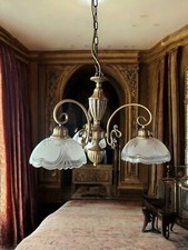 Kronleuchter 3 Flammig, Glasschirme