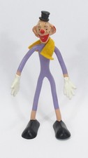 Alte Schleich Biegefigur - Clown mit Schal in lila - sehr guter Zustand 16cm