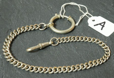 Alte silberne Taschenuhrkette Uhrenkette Uhrkette Kette Taschenuhr Silber Nr. A