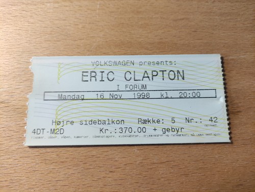 Altes konzertticket von eric - von,