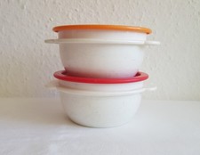 Tupperware 2 Dosen mit rotem und gelbem Deckel, Frische-Express B20, 400 ml