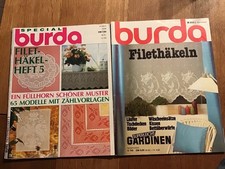 2 alte Burda Hefte Filethäkeln