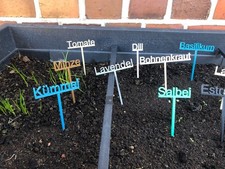 Kräuterschild, Pflanzenstecker, Tomatenschild, Kräuterbeet - aus dem 3D Drucker