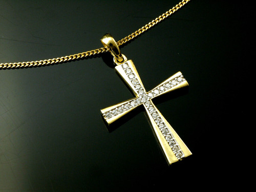 333 goldkette mit kleinem - goldkette,