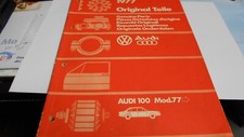 Audi 100 Typ 43 Teilekatalog von 1977