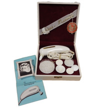 50er 60er Privileg Luxus Massage-Gerät Quelle 7tlg. Holzbox 50s 60s Vintage