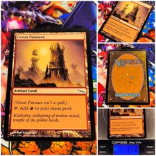 MTG Great Furnace ?? ⚫ NM Magic TCG Mirrodin 2003 OG Vintage Land