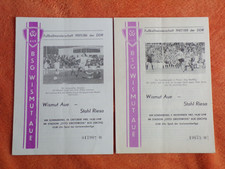 2 Programme DDR-OL Wismut Aue -Stahl Riesa  1985/86 und 1987/88