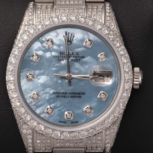 Rolex datejust volldiamant - rolex,