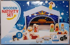 Weihnachtskrippe Holz Spielset