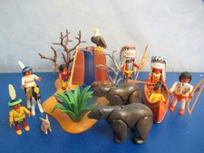 Yakari Indianer Kinder mit Freunden Bären Adler Kanu zus Figuren  Playmobil 8911