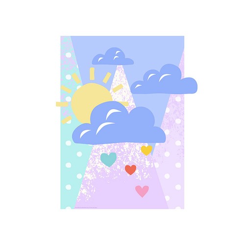 Wandbild winnie pooh clouds - wandbild,