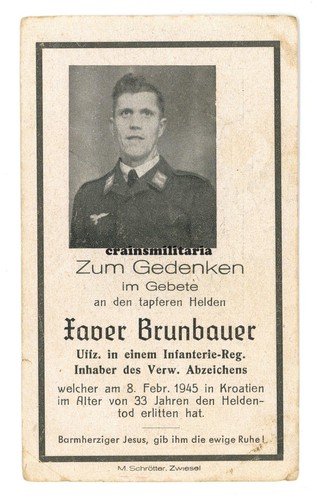 Orig sterbebild grenadier - orig.,