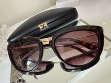 Escada Damen Sonnenbrille Gold Brown Havanna Rose Farbverlauf