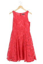 S.OLIVER SELECTION Damen Cocktailkleid Rot Gr. 38/M Spitze A-Linie elegant