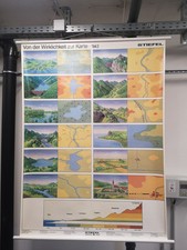 Alte Rollkarte/Wandkarte "Von