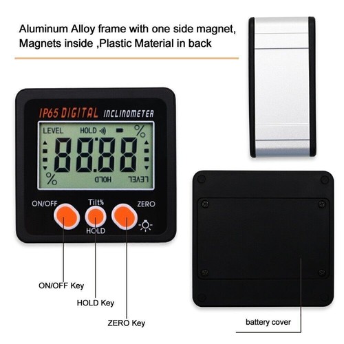Magnetic digital protractor - magnetic,