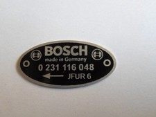 Alu-schild Bosch Typenschild