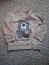 Beiger Pullover Mit Süßem Teddy In Größe 86 Von Topomini