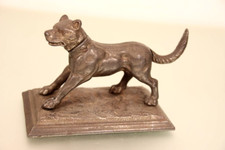 Antike Eisenfigur Hund Staffordshire Bullterrier Berliner Eisen