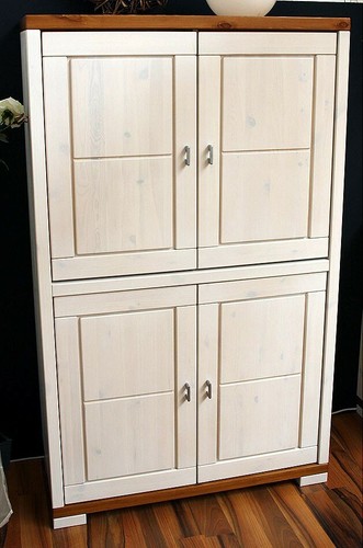 Massivholz highboard weiß - massivholz,
