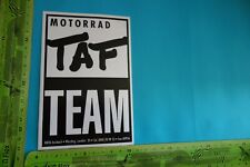 Alter Aufkleber Motorrad Motor Cycles TAF TEAM Helme Lederbekleidung Ansbach