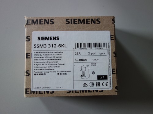 Siemens 5sm3 312 6kl 230v - 5sm3, 25a