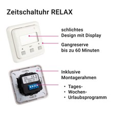 Zeitschaltuhr RELAX für Rollladen- & Markisenantriebe 80x80mm Rahmen - 15 Stück