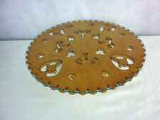 Tortenplatte Kuchenteller Sperrholz mit Glasplatte 30 cm W1626