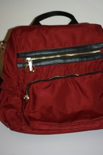 Damen Tasche Schultertasche Umhängetasche Handtasche Rucksack bordeaux ROT