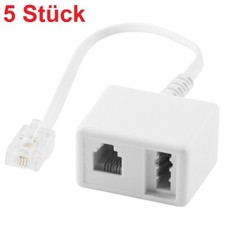 Telefon Fax Kabel Adapter Verteiler Weiche RJ45 Stecker auf 1 TAE-N RJ11 Buchse
