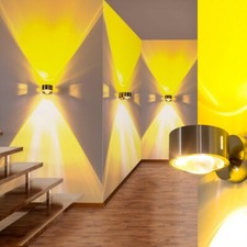Wandleuchte Design Wand Lampen Spot Flur Strahler Glas Wohn Zimmer Leuchten gelb