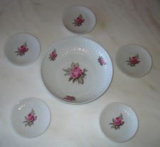 Hutschenreuther Selb Exzellenz Rose Teller mit 5 Konfekttellern