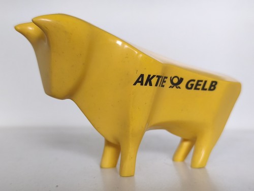 Aktie gelb bulle stier - bulle, börse