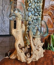 Wurzelholz Blumenvase Höhe 35,5 cm Liqva Vase Deko Garten-Haus Deko Glasvase005