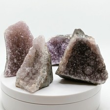 4er Set Amethyst Druse Uruguay