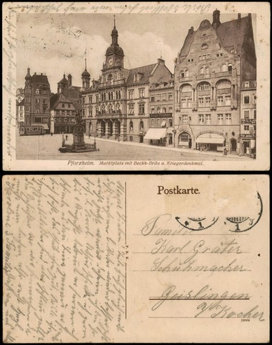 Ansichtskarte pforzheim - ansichtskarte,