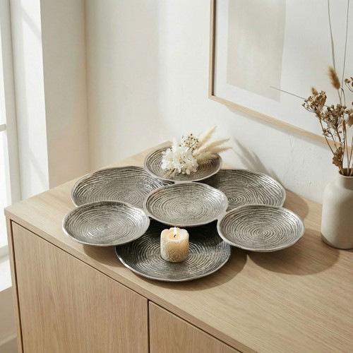 Dekoschale silber 44cm - silber,