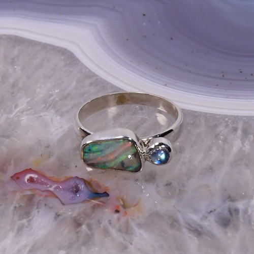 Boulder opal ring 925er - ring,,
