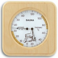 TFA 40.1007 Sauna Messgerät analog Thermometer Hygrometer Massivholz Saunaklima