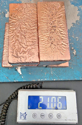 21kg kupferbarren aus 9 - 21kg, 99,9