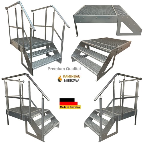 Stahltreppe verzinkt stufen - verzinkt, 3