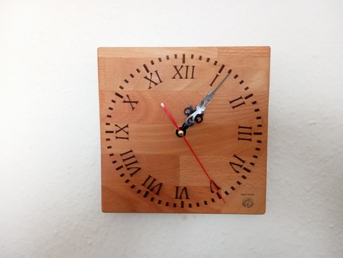 Design wanduhr buche 20x20cm - design,