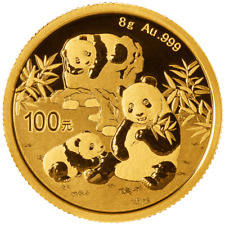 Goldmünze China Panda 2025 - Anlagemünze - 8 gr ST