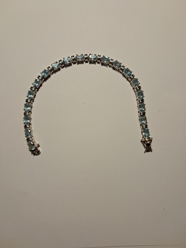 Silberarmband mit blautopas - silberarmband,