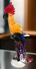 Glasfigur Papagei Skulptur 31