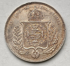 1000 Reis 1859 Brasilien Brazil  Pedro II Silber Km# 465