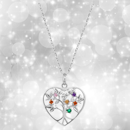 Lotus silver damen halskette - silver,