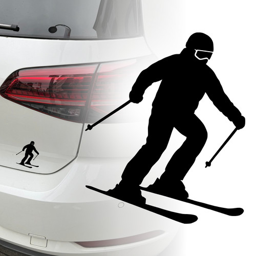 Ski fahrer auto aufkleber - auto,