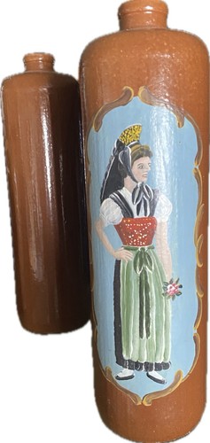 Flasche keramik steingut braun - keramik,